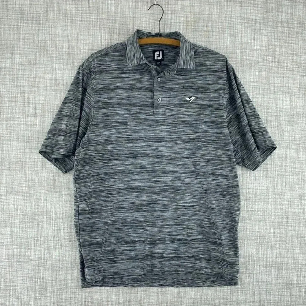 Footjoy Golf Polo Shirt Mens M gray 4146